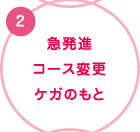 2. 急発進　コース変更　ケガのもと