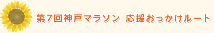 第7回神戸マラソン 応援おっかけルート